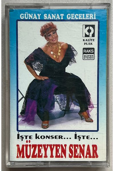 Plakevi İzmir Müzeyyen Senar Günay Art Nights Cassette (Original 1990 Period Paper Printing Cassette)