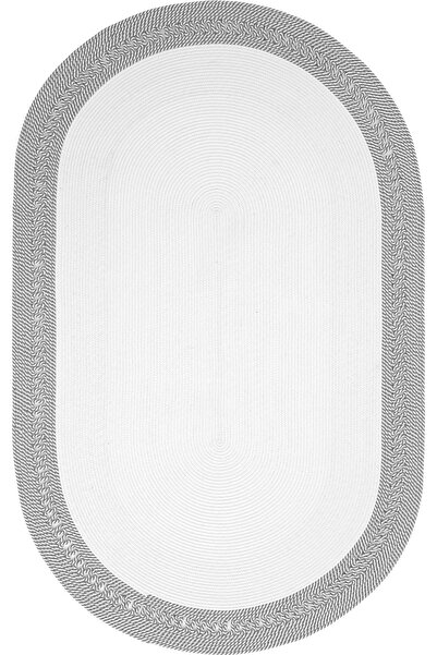 Cool Halı Luke 870 Beyaz Oval Halı Paspas Örgü Hasır Kilim Yolluk Bohem Dekor...