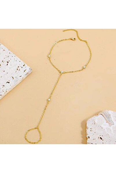 Genel Markalar Şık ve Zarif Taş Zincir Kadın Ayak Halhalı