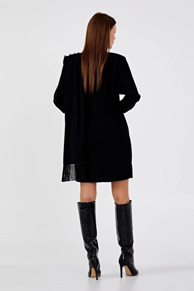 KAMEYA FULAR DETAYLI MİNİ ELBİSE 25W40657