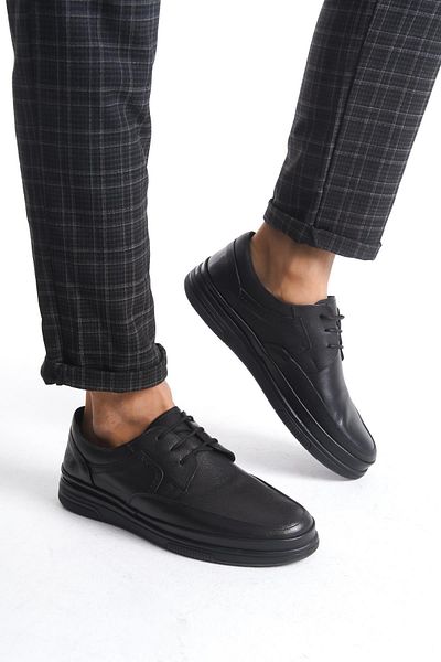 CZ London Ανδρικά παπούτσια casual με κορδόνια από γνήσιο δέρμα με στρογγυλή μύτη Full Mold Δερμάτινα άνετα ανδρικά παπούτσια