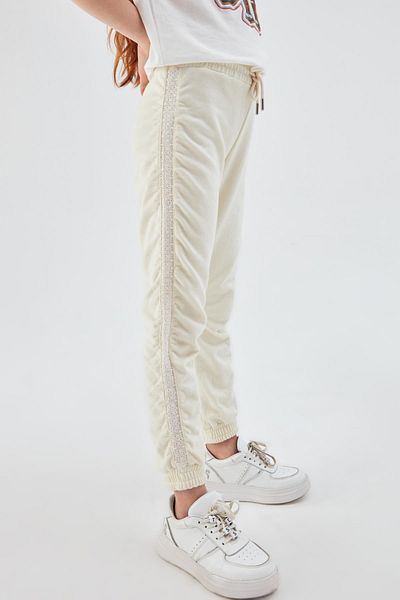 Tyess Bg Store Girl's Ecru Sweatpants 23Psstj4202