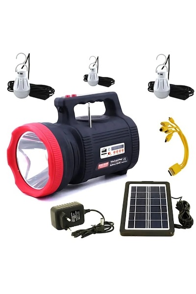 gold honey El Feneri Projektör Solar Panel Şarjli 20W+Cob Led Bt/usb/sd/fm