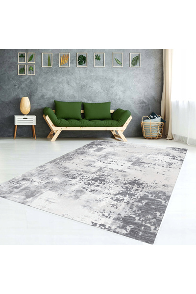 AACAP Silk Look, Elastic, Gray Carpet Cover