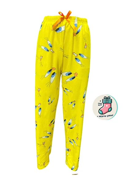 Ladytime Luxury Unisex Micro Suede Pocketless Sleepwear Bottoms Single Bottom S7 - Socks Gift.