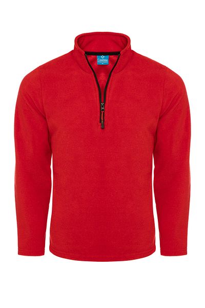 COMBİNE MİCHAİL Ανδρικό γιακά με μισό φερμουάρ Basic Red