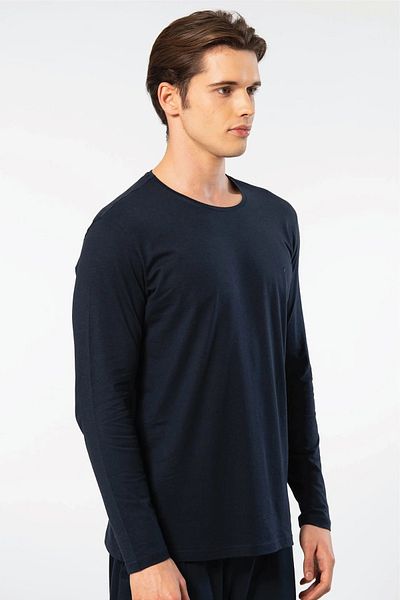 Cacharel Ανδρικό μακρυμάνικο μπλουζάκι 50% Modal 50% Cotton Crew Neck
