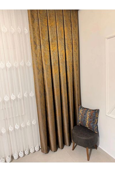 NİVEMESHOME Nivemeshome Pera V-5304 - 1/3 Close Pleated Background Curtain Apm