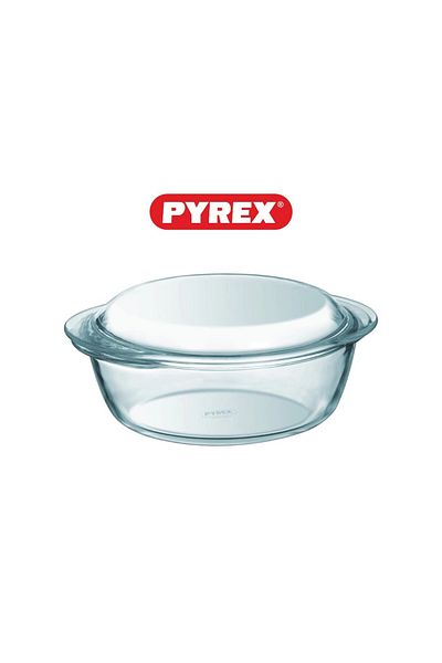 Pyrex Essential Casserole Round 3L - Durable Borosilicate Glass for Versatile Cooking and Serving