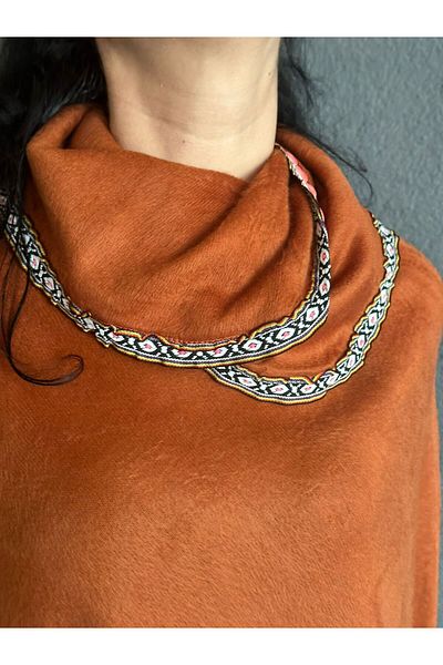 Gönülden Tasarım Ethnic Patterned Thin Velour Women's Ponchoes