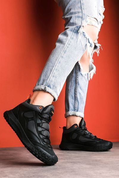 Lal Shoes & Bags Ανδρικά αθλητικά παπούτσια με λεπτομέρεια μέχρι τον αστράγαλο Ulkira - Γκρι