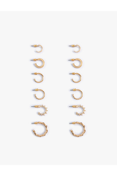 Koton Steel Hoop Earrings Set of 6