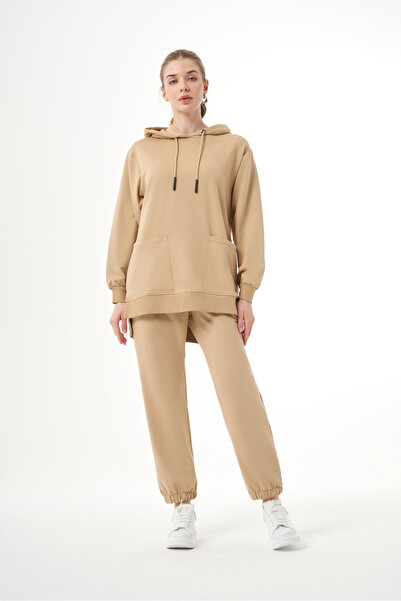Mizalle Torba Cepli Bej Sweatshirt