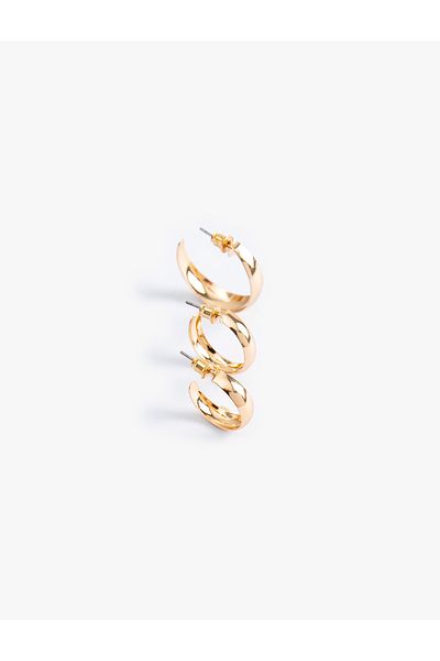 Koton 3-Piece Hoop Earring Set