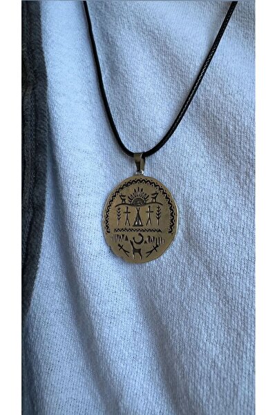 MITH SB TAKI قلادة مدلاة من الفولاذ المقاوم للصدأ للجنسين من Shaman Cam Drum - مضمونة مقاومة للتشويه