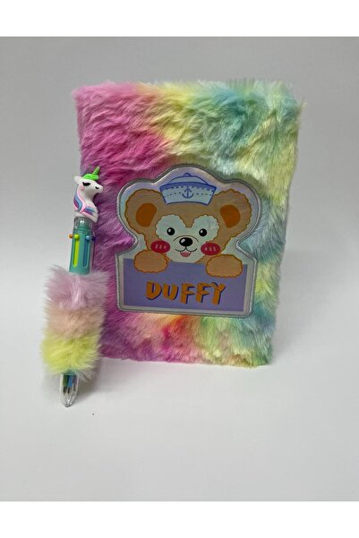 ÇilekKurdu Peluş Defter Ve Peluş 6 Renk Yazabilen Tükenmez Kalem