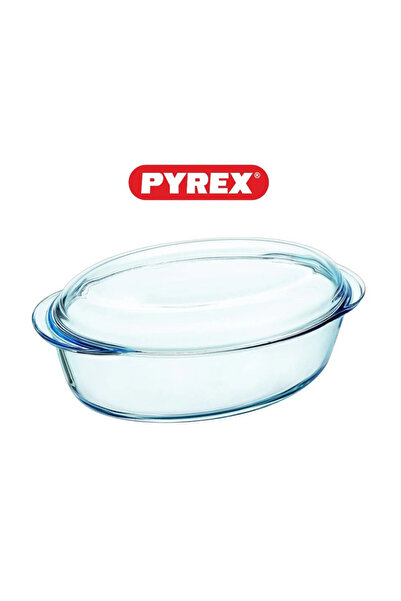 Pyrex Essential Casseroles Oval 4L - Glass Dish for Baking, Roasting, and Serving