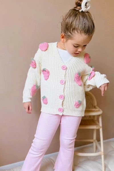Kidmark Çocuk Modası Girl's Strawberry Detail Knitwear Set