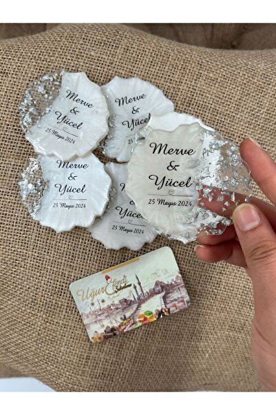 Uğur efendi şekerleme Epoksi Magnet 25 Adet Nikah Magneti Nişan Magneti Kına ...