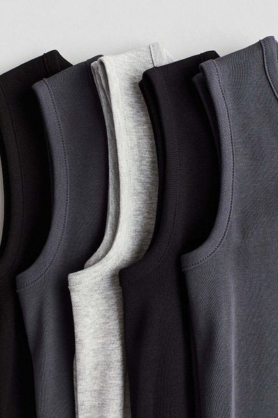 H&M 5-pack cotton vest tops