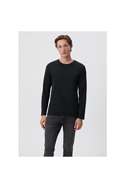 Mavi Ανδρικό μακρυμάνικο μπλουζάκι μαύρο βασικό 062477-27062