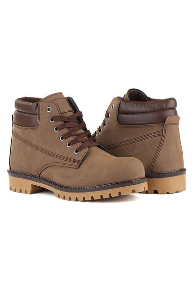 Evojean Καφέ Nubuck Daily Cold Resistant Ανδρικές Μπότες