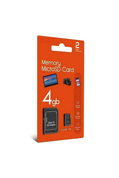XINMENG 4 Gb Micro Sd Black Memory Card Phone Camera Tablet Adapter Included