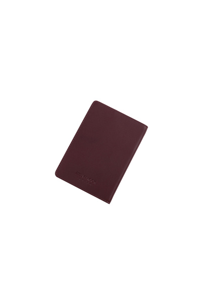 HELMBROOK Milton Genuine Leather Burgundy Unisex Handcrafted Rfid Protection Passport Cover