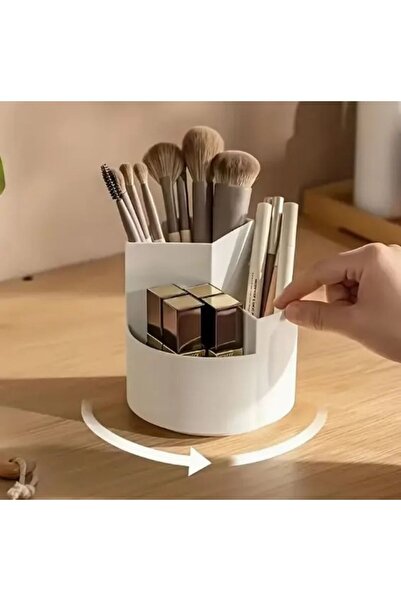 DLC3DDESIGN 360 Derece Dönen Makyaj Ve Kozmetik Düzenleme Kutusu, Kalemlik, M...
