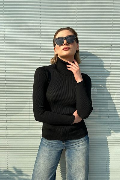 ModaPlaza Pulover de pescar cu nervuri pentru femei 5611