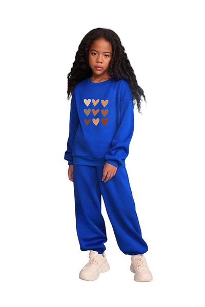 BENROMA Unisex Kids Tracksuit Set - Printed, Oversize Fit