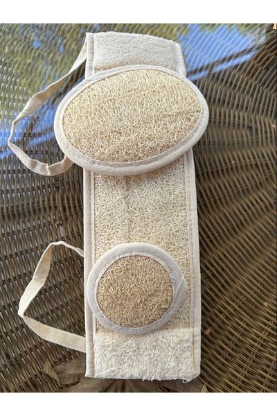 Naturabella Double Sided Natural Pumpkin Exfoliating Bath Back Scrub - Set of 3 Scrubs for Body and Face Care