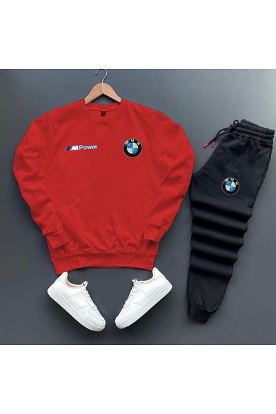 YOHO SPORT Bmw Printed Unisex Winter Sweatshirt and Sweatpants Set - Set of 2
