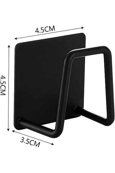 Sea Home 1Pcs Black Steel Dish Sponge Holder Dish Sponge Holder 3m Adhesive Hanger M-Sng1