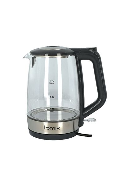 HOMİX 1850-2200W Automatic Shut-Off Glass Kettle 1.7 Liter G918