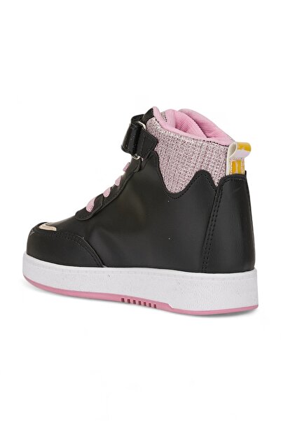 İmerShoes Girls' Sneakers - Black Pink, Rubber Laced, Velcro High Top Comfortable Sports Shoes 3260