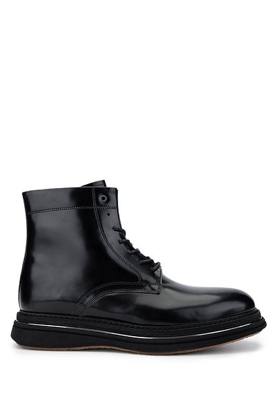 Tamer Tanca Men's Genuine Leather Black Opening Boots