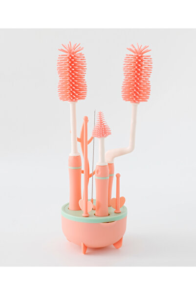 Fab N Funky Silicone Cleaning Brushes Set - 8 Pc Bottle & Nipple Brush, 360 C...