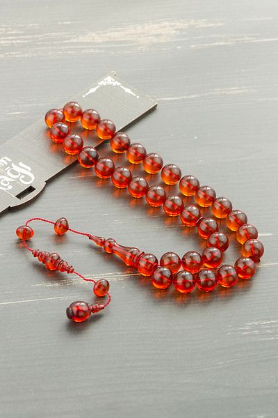 Tesbih Otağı Mărgele de rugăciune din chihlimbar de 10 mm realizate manual în stil otoman - Master Craftsmanship