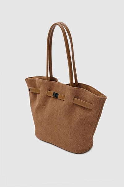 Shule Bags Geantă de umăr Versay Suede Tan