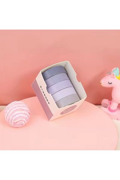 Limmy Vintage Washi Tape - Χαρτί κάλυψης με πολύχρωμη ταινία 5 τμχ, μωβ αποχρώσεις - N1