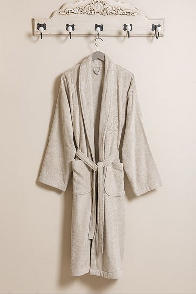 Gül Güler New Arma Stone Color Embroidered Bathrobe