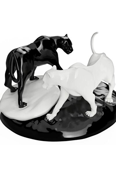 DESIGNBY Yin Yang Panter Biblosu, Origami Ikili Dekoratif Obje, Masa Dekorasy...