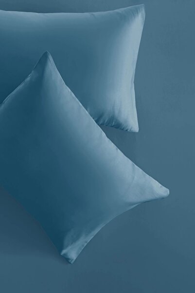 İssimo Home Simply Sky Blue Cotton Satin Fitted Set 100*200/50*70