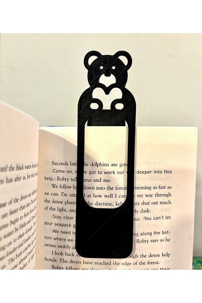 DESIGNBY Set de 2 semne de carte Cute Heart Bear, Semn de carte Ted Bear