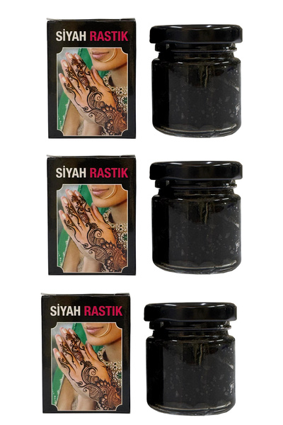 aktarloji 3 Adet Kına İçin Siyah Rastık