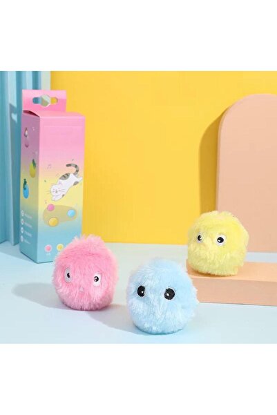 HESPERUS Sensörlü Peluş Kedi Oyuncağı 3 Farkı Ses Çıkaran Dokunmaya Duyarlı Eğlenceli Kedi Oyun Topu Renkli