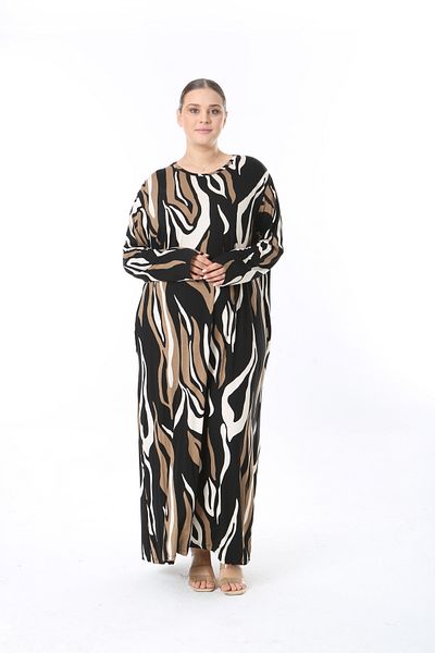 XL Modam Women's Multicolor Patterned Large Size Dress