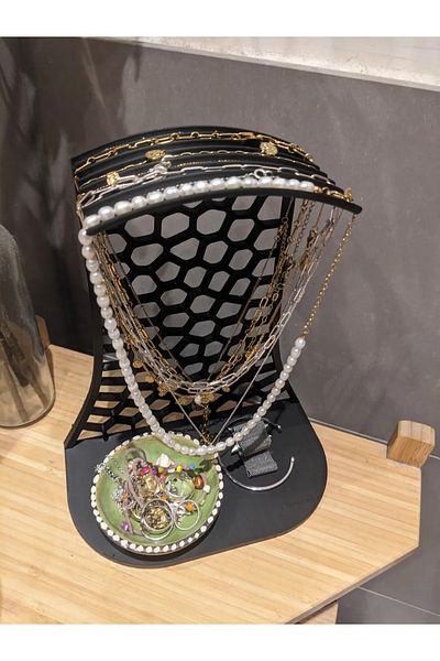 DESIGNBY Декоративна поставка за бижута с колиета, органайзер за бижута, органайзер