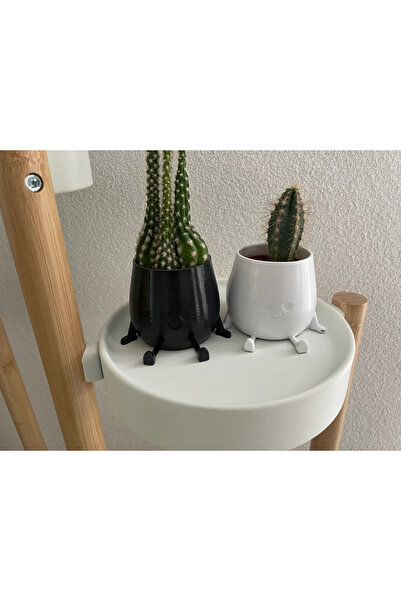 DESIGNBY Smiley Face Patterned Flower Pot, Decorative Flower Pot, Happy Face ...